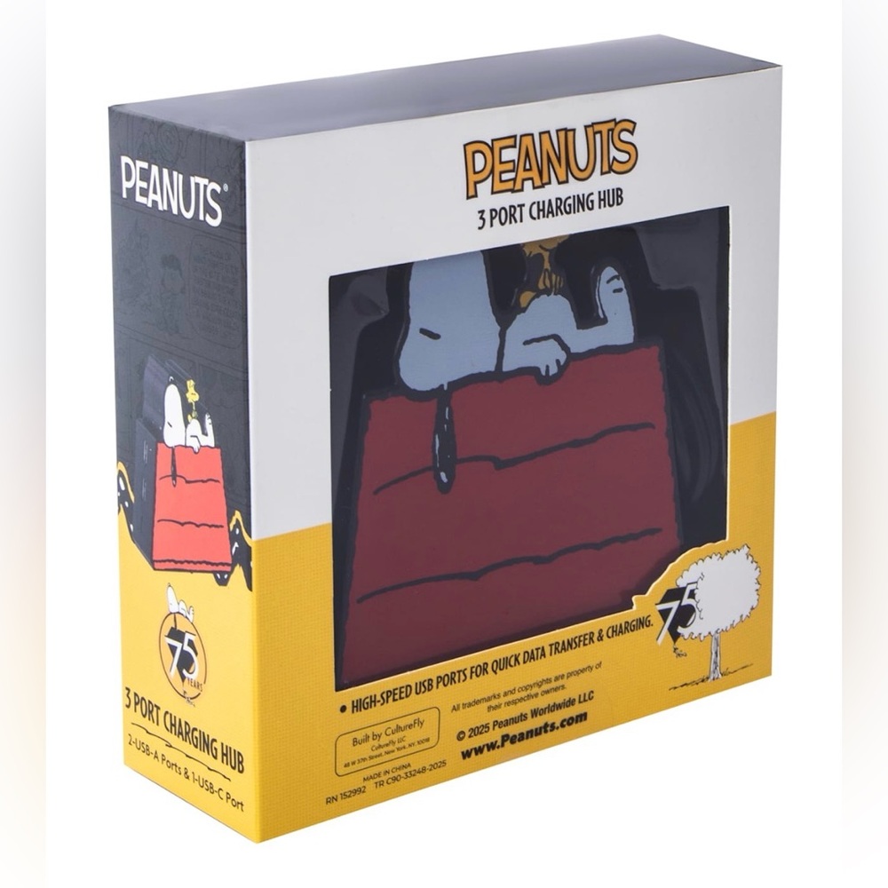 Peanuts 3 port Charging Hub Brand New - Picture 3 of 10